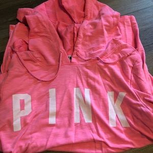 Pink pullover hoodie